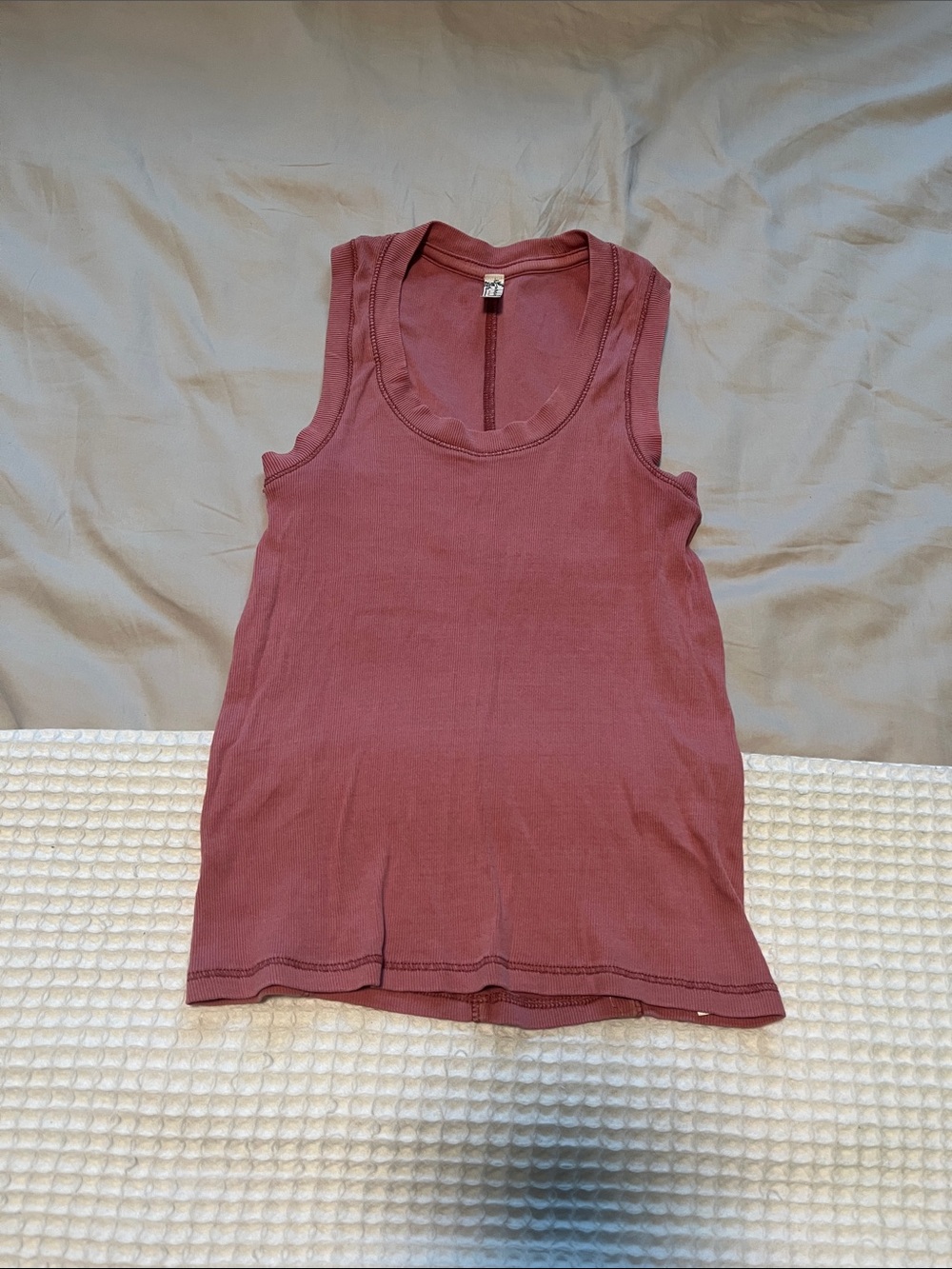 Free People Mauve Ribbed Tank Top